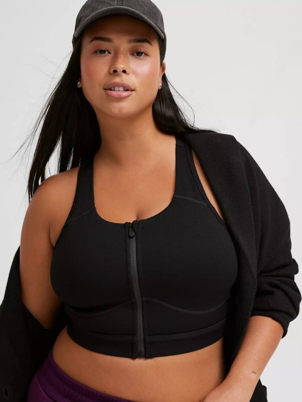 NWT Torrid - Size 3 Low-Impact Wireless Zip-Front Active Sports Bra